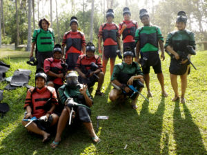 Paintball players having a great fun in Extreme Sports Philippines Adventure Park.