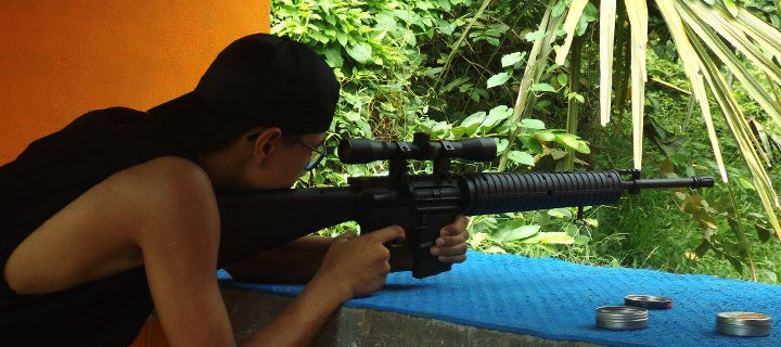 Target Shooting with Air Gun is another great activities in Extreme Sports Philippines Adventure Park in Puerto Galera.