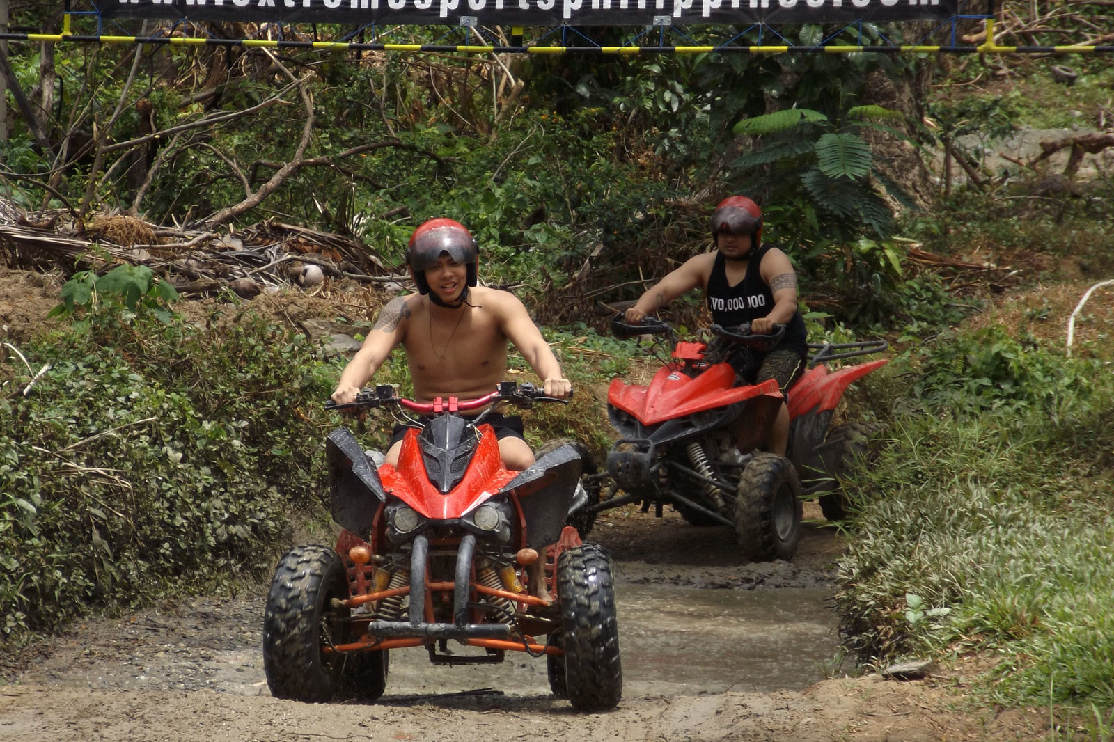One of the hurt pumping activities in Puerto galera is riding our ATV in our adventure park off-read track.
