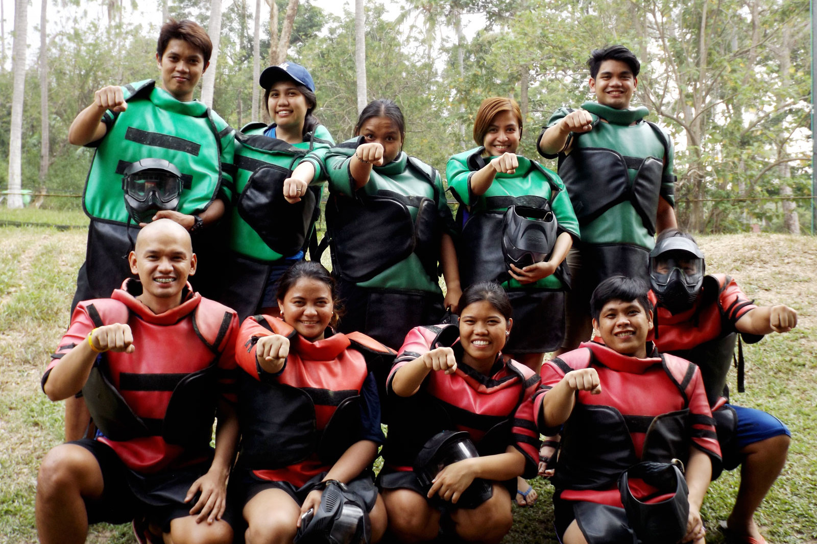 Paintball players in Extreme Sports Philippines Adventure Park in Puerto Galera.